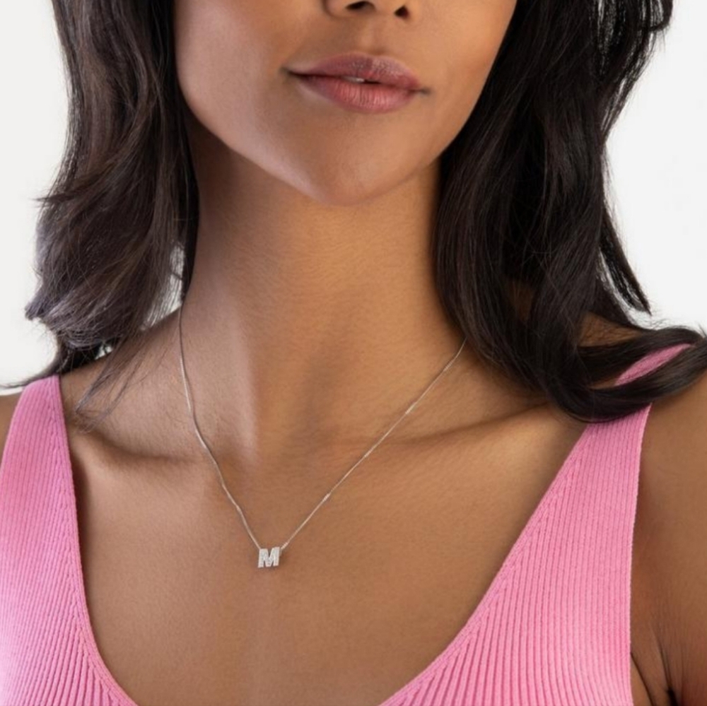 NWT! LETTER M Nadri Initial Necklace